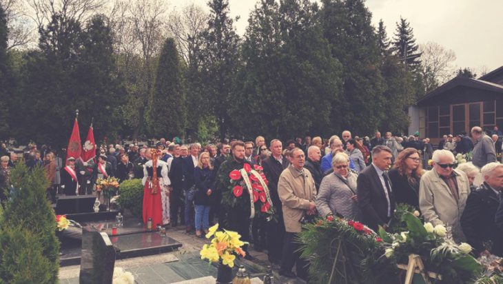 Podczas pogrzebu Jana Ostrowskiego, Michałkowice, 10 maja.