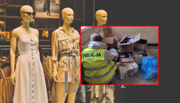butik z manekinami oraz policjant z podróbkami odzieży w siemianowicach śląskich