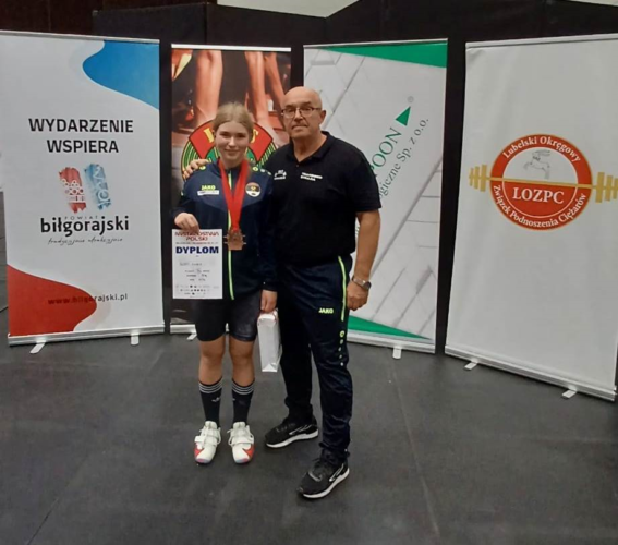 Hanna Borys - Brązowa medalistka z trenerem