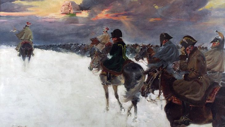 Napoleon wraca z resztą swojej armii